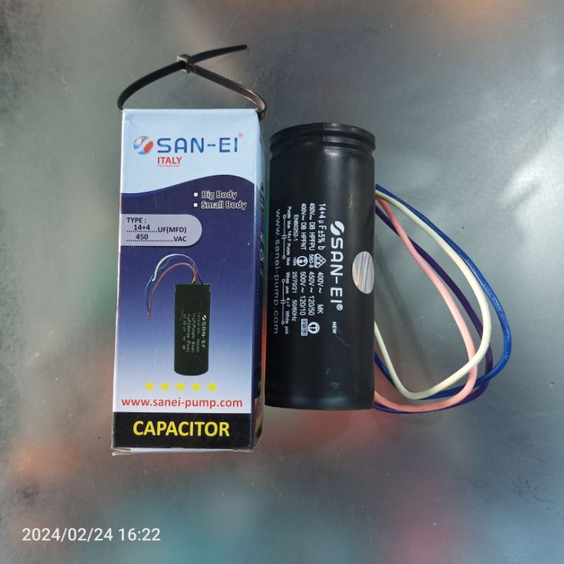 Capasitor Mesin Cuci CBB60 14 UF + 4 UF/250V