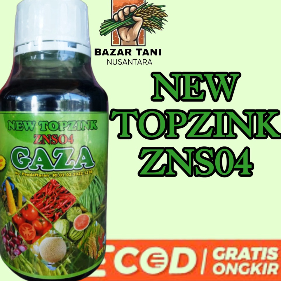 ART P95Z PUPUK NEW TOP ZINK 5ML UNTUK MEMPERBANYAK ANAKAN PADI CEGAH DAN ATASI ASEM ASEMAN ZNSO4