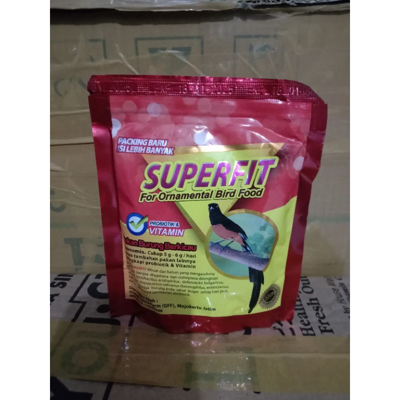 Voer SUPERFIT RED Pakan Burung Murai Batu Kacer Wambi Protein Tinggi