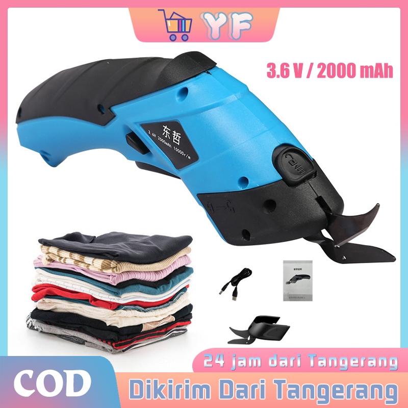 Potong Kain Elektrik / Electric Fabric Scissor Auto Cutter / Gunting Elektrik Pemotong Kain