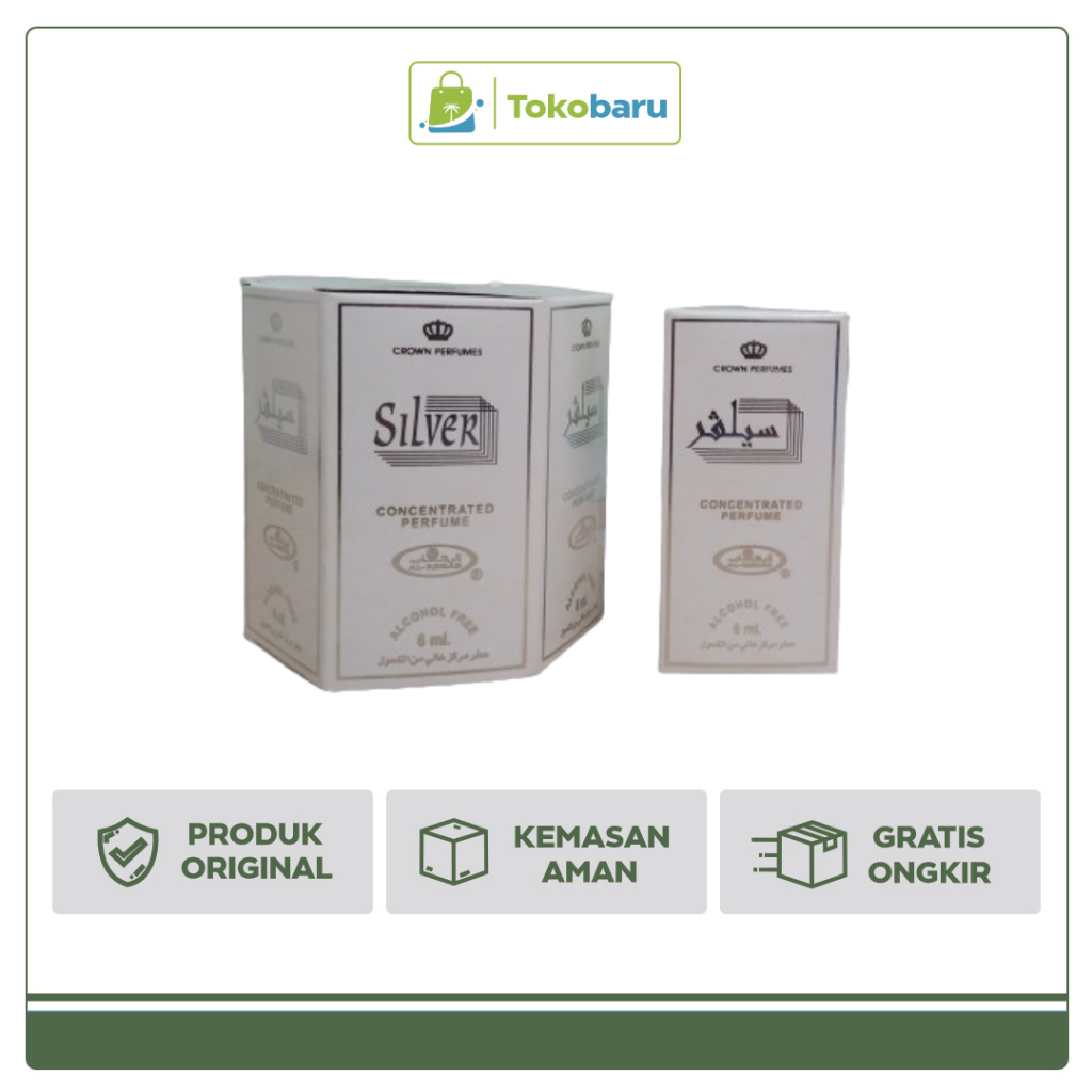 Parfum Al Rehab Silver 1 Box (6pcs) / Minyak Wangi Aroma Silver Original Perfume