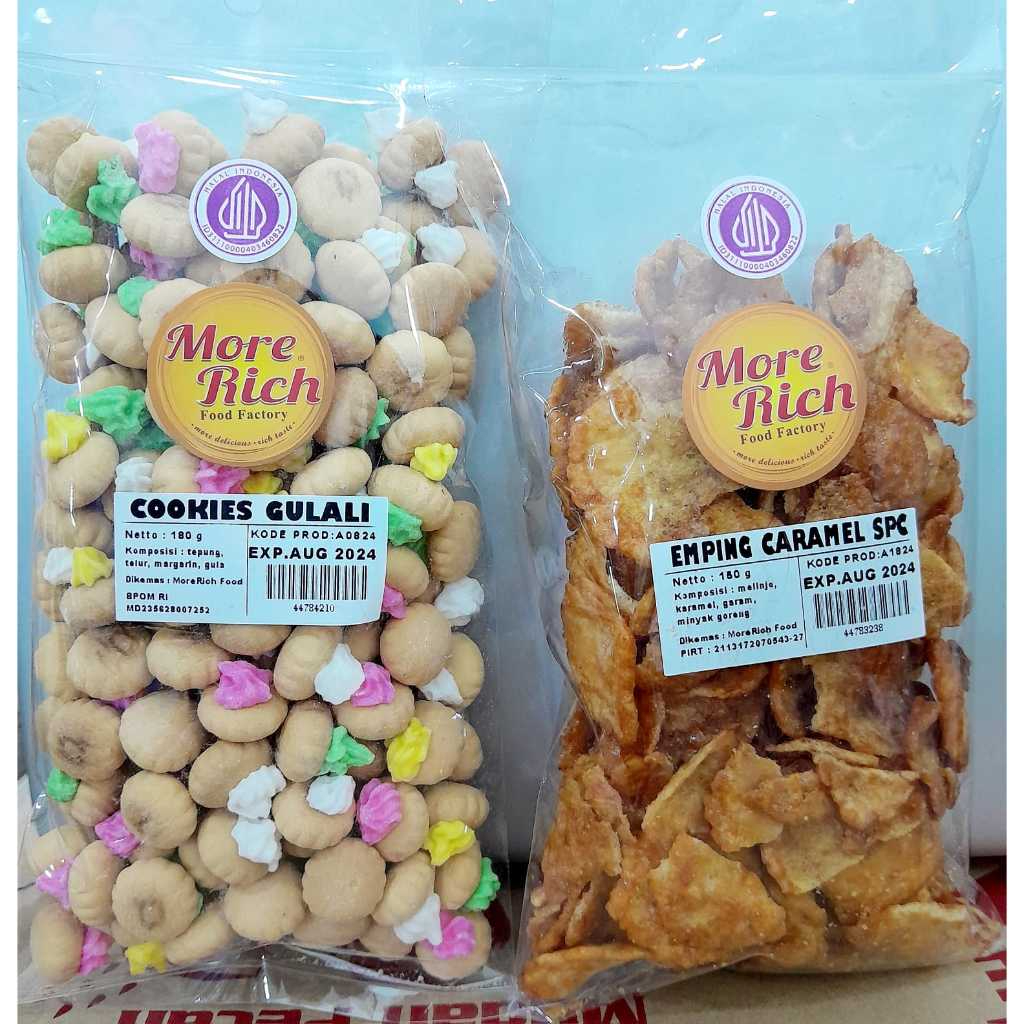 

[HALAL] More Rich Emping Caramel / Gem Bunga Cookies Gulali 180gr Kukis Emping Karamel Enak&Gurih