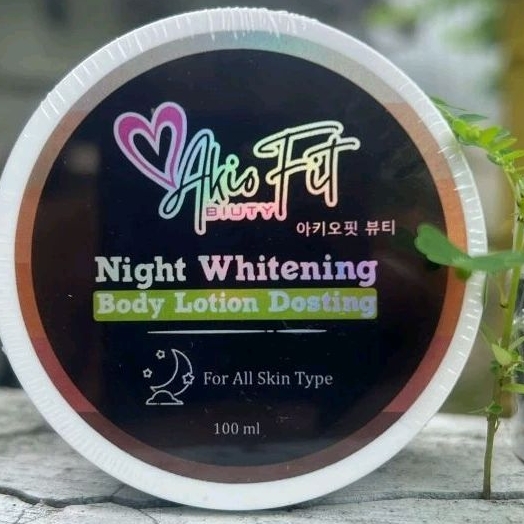 Night Whitening Body Lotion Dosting Akiofit Biuty