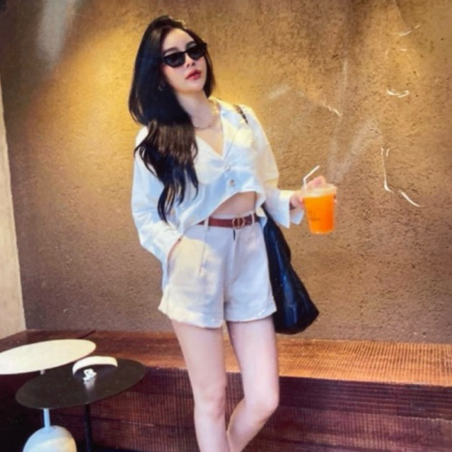 One Set Kemeja Bangkok / set wanita / set korea / baju bangkok / baju wanita / baju korea