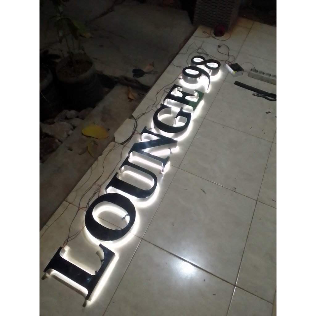 Huruf Timbul Stainless Backlight