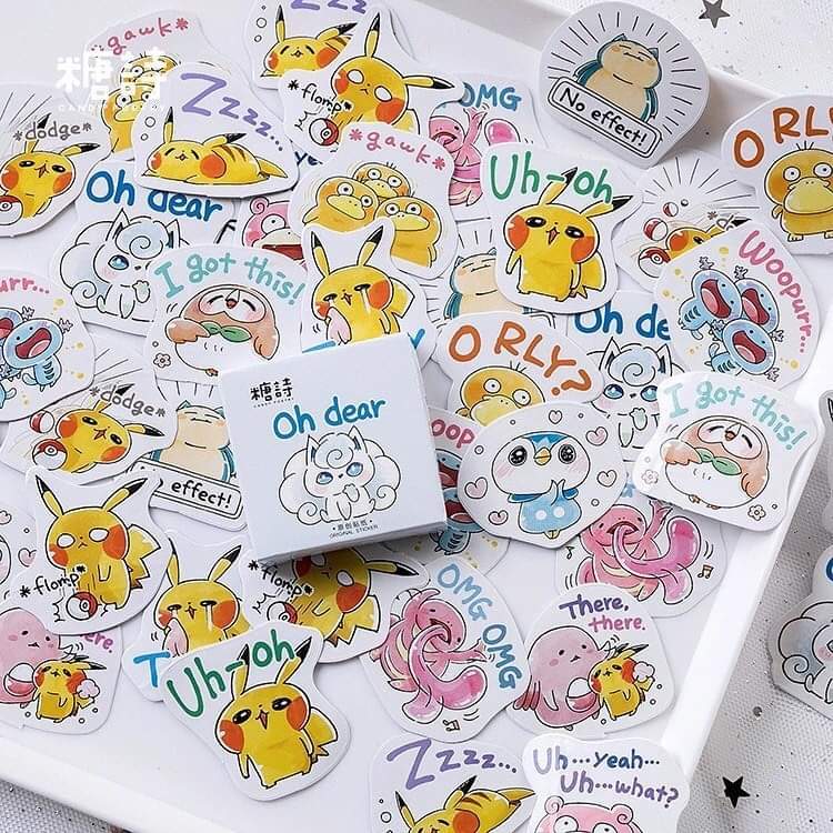 

HI507 Stiker Ins Manga Lucu 45pcs Scrapbook DIY Diary