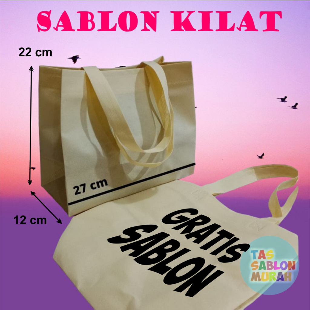 

Goodie Bag Spunbond Sablon 27x22x12 Handle Box Landscape