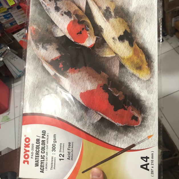 

Kekinian Joyko water color acrilic pad a4 12 lembar D8S