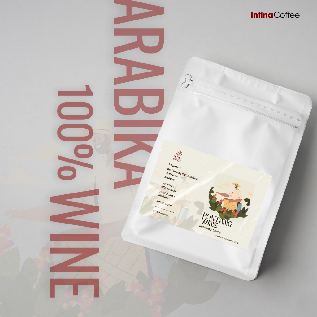 

Kopi Biji/Bubuk Arabika 100 gram 100% Arabica Wine Puntang