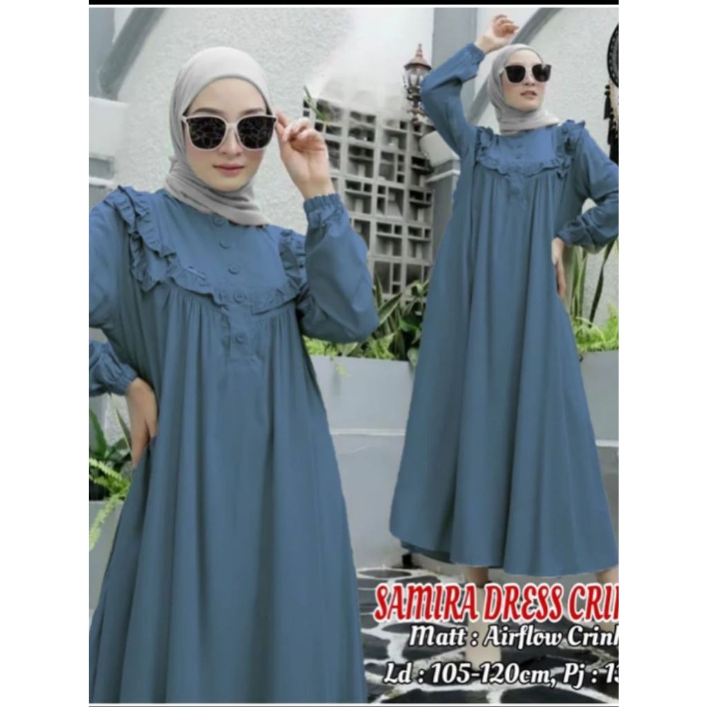 Gamis Crinkle Masa Kini Bisa COD Nyaman Dipakai MOLA MAXY