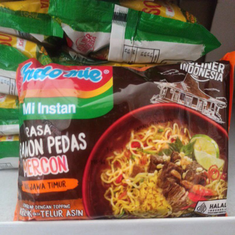

Indomie Mi Instan Rasa Rawon Pedas Mercon 75 g