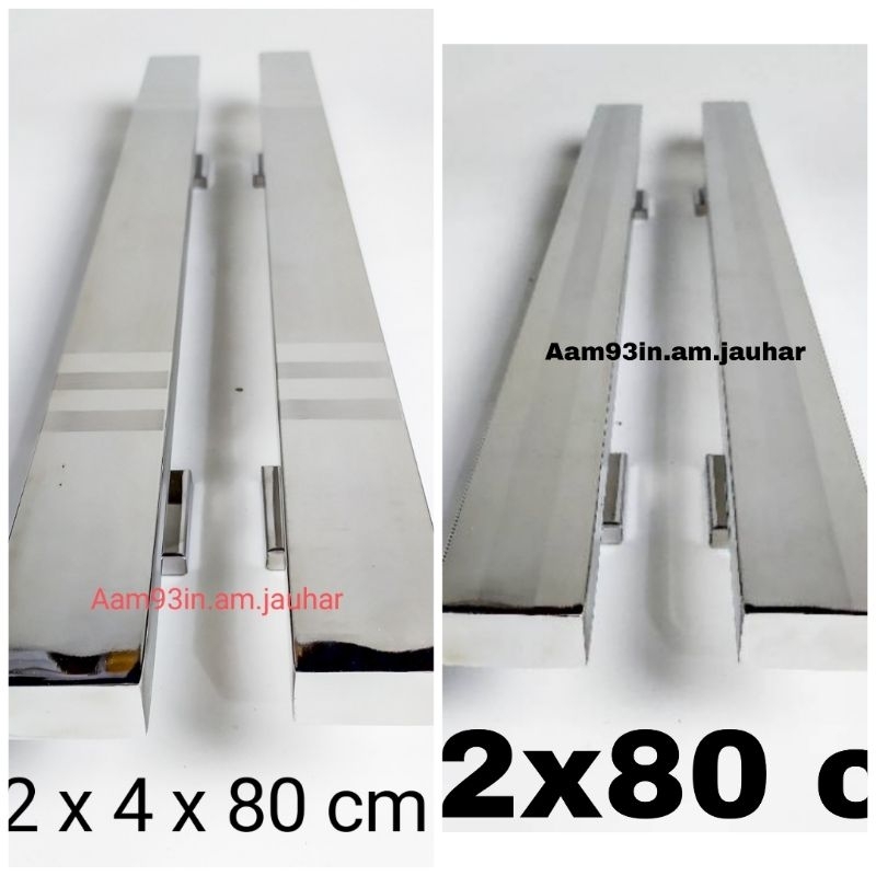 Handle pintu rumah Kotak Besar 2 x 4 x 80 cm dof stainles tarikan gagang kunci gepeng lis2 minimalis