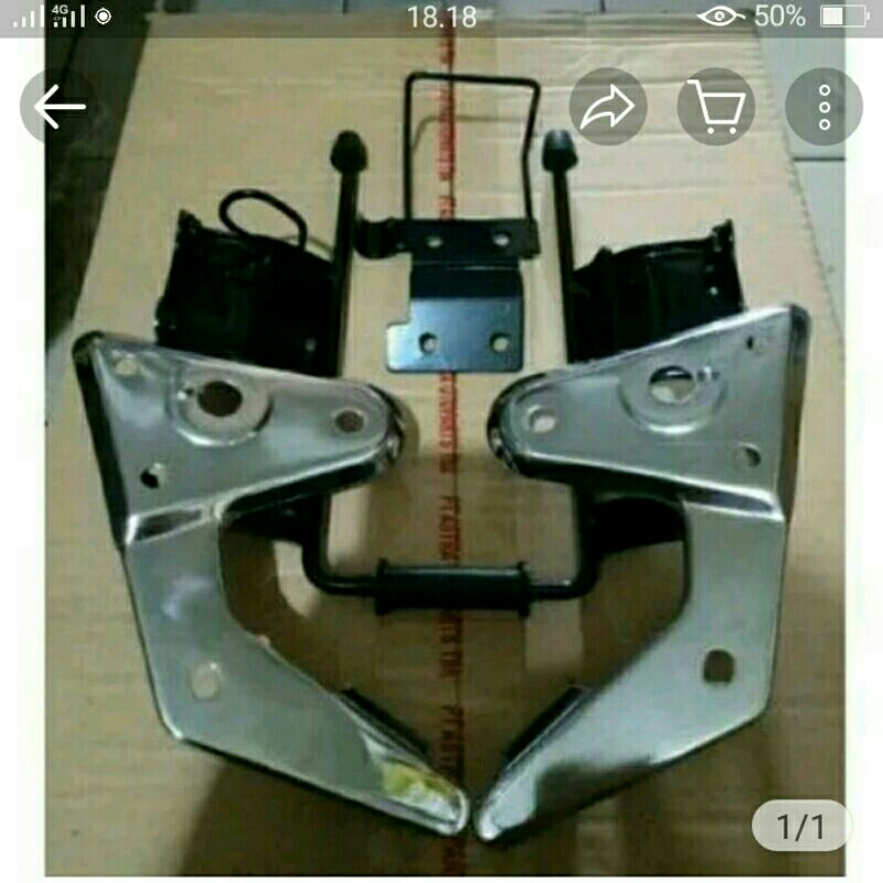 BREKET DUDUKAN KUPING LAMPU DEPAN RX KING OVAL