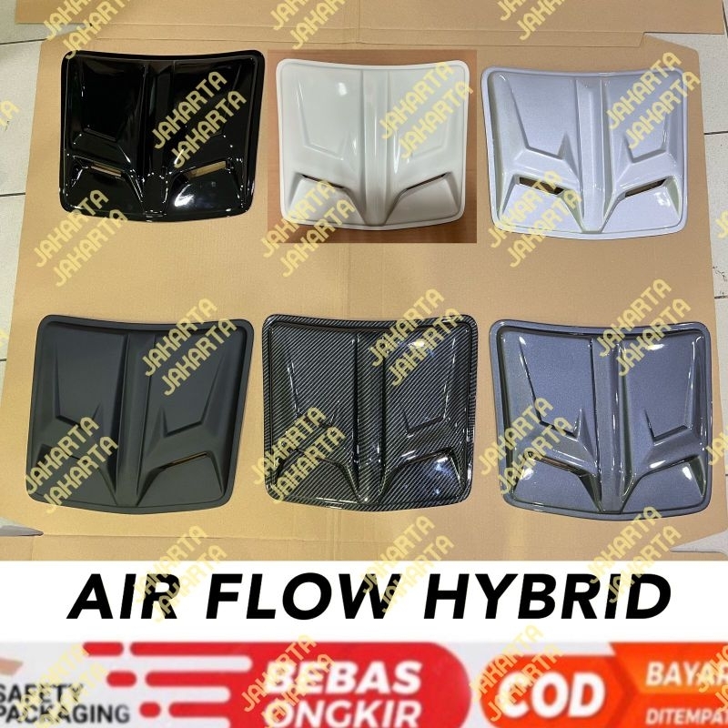 Air Flow Side Kap Mesin Hybrid Hitam Carbon Abu Putih Silver Mobil Universal Pajero Fortuner Avanza 