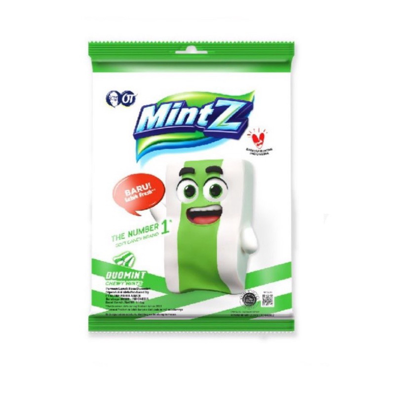 

Permen MINTZ Chewy Mint Lunak HIJAU - Netto 115 gr (Isi 50 pcs)