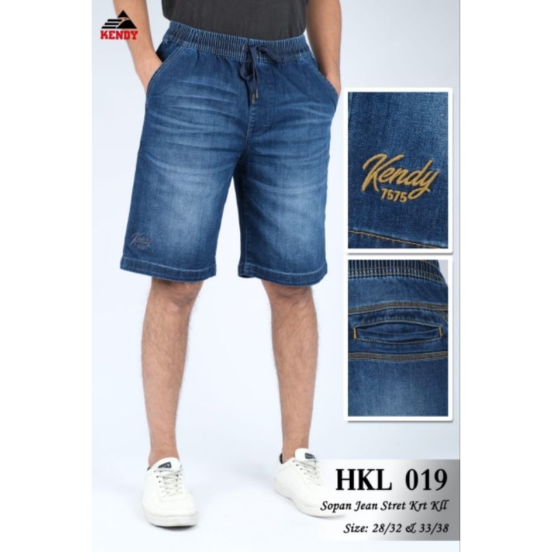 celana pendek / pendek jeans / pinggang karet / celana pendek pinggang karet