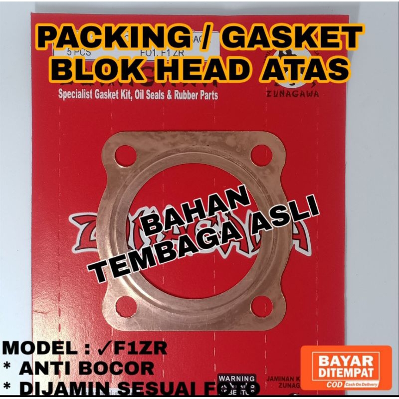 F1zr tembaga paking pak perpak deksel Cylinder gasket blok head atas fizr f1zr fiz r force 1 anti re