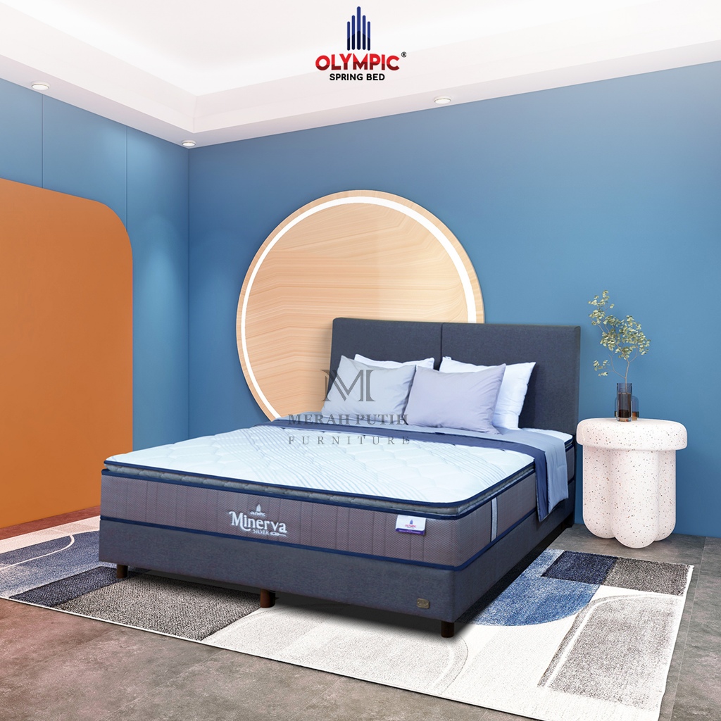 Springbed MINERVA + Dipan. Tempat Tidur Berkualitas Premium & Bergaransi resmi. Kasur olympic Silver