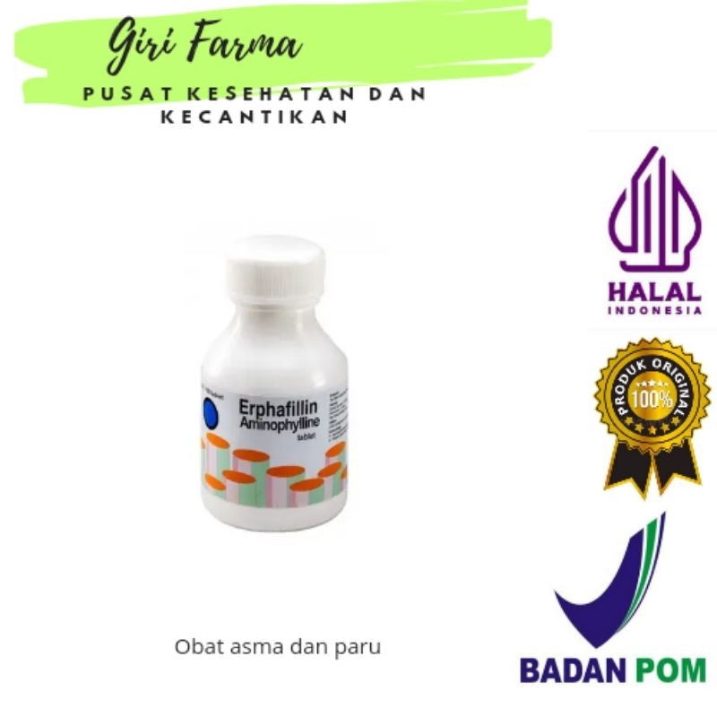 Erphafillin Tablet 200 MG / Obat Untuk Mengatasi Asma dan Paru / Erphafillin