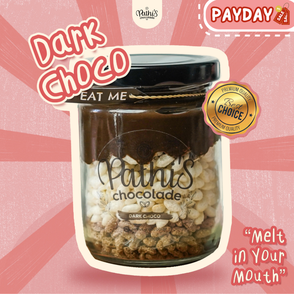 

DARK CHOCO - Pathis Chocolade Chocolate In Jar Cemilan Coklat Lumer Choco Crunchy