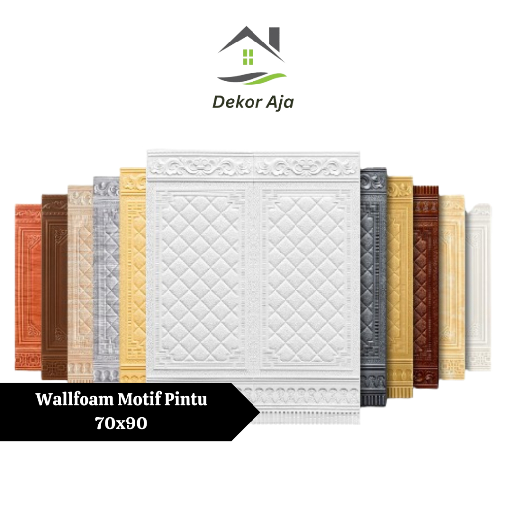Wallpaper FOAM 3D Motif PINTU JATI 70X90 CM Tebal 5 MM