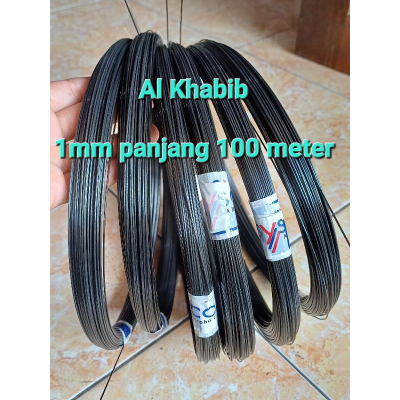 Jeruji fiber hitam asli untuk sangkar pleci(non kulitan) ukuran 1mm 25m/ 50m/ 75m/100m