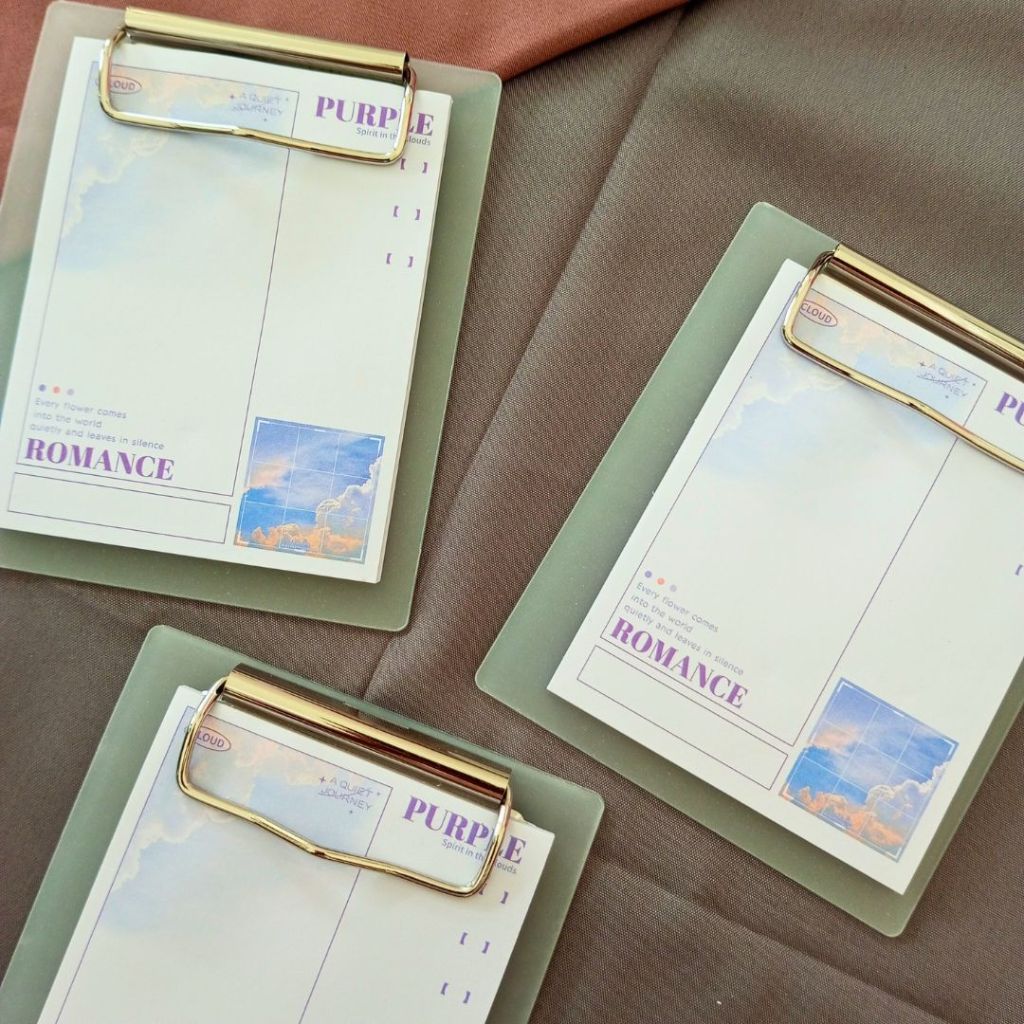 

Notepad papan jepit Purple Romance