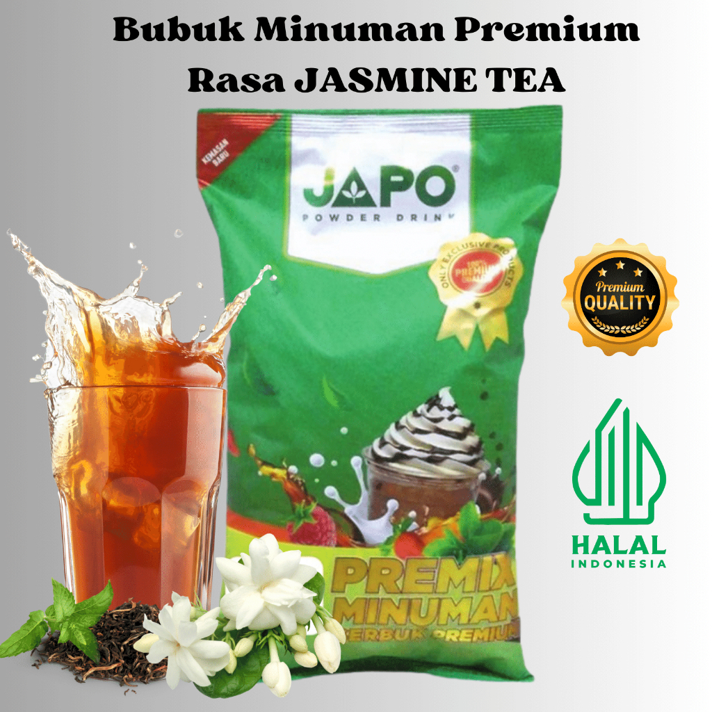 

1 Kg PREMIUM POWDER DRINK RASA JASMINE TEA MERK JAPO | TEH RASA MELATI | ES TEH ANEKA RASA