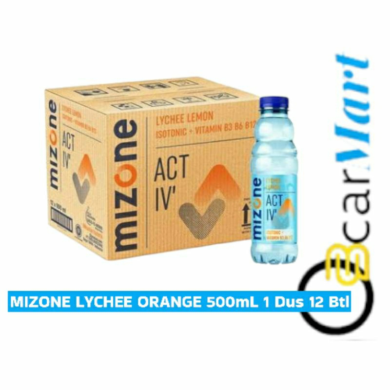 

MIZONE Lychee Lemon 500ml 1 Dus 12 Botol Minuman Isotonik Energi