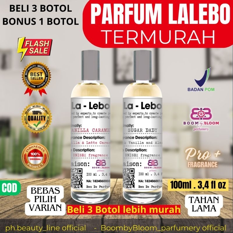 (Beli 6 botol + Bonus Emas) Parfum BPOM Lalebo 100ml TERMURAH / PREMIUM Tahan Lama |