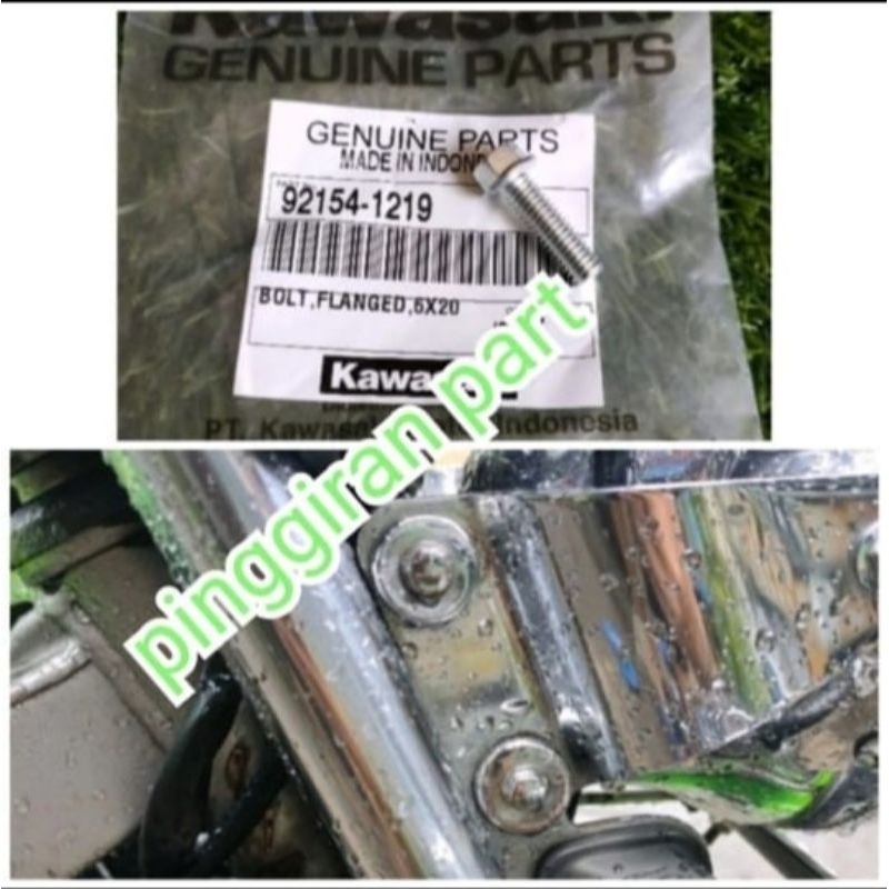 baut breket kupingan lampu bulat depan ninja ss original