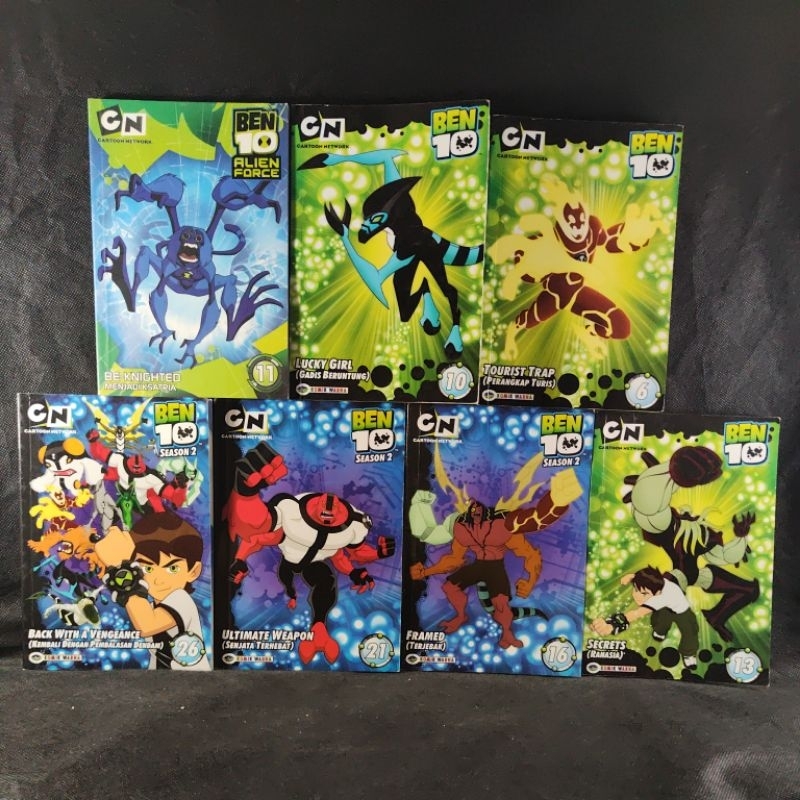 Buku / Komik Ben 10, Vol 6,9,10,11,13,16,21,26, Season 1,2, Cartoon Network, Komik Warna