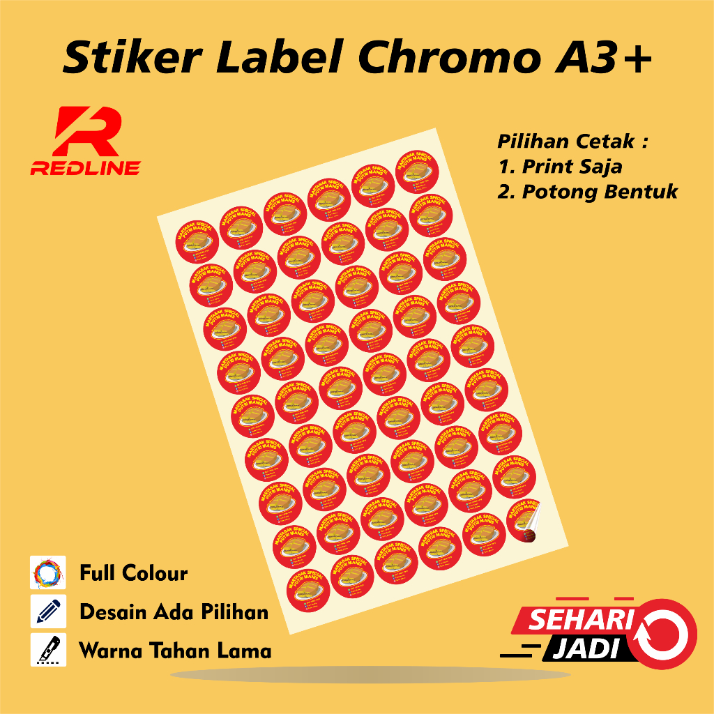 

Stiker Label Makanan Dan Minuman Stiker BONTAX Bentuk Potong Kiss Cut / Die Cut