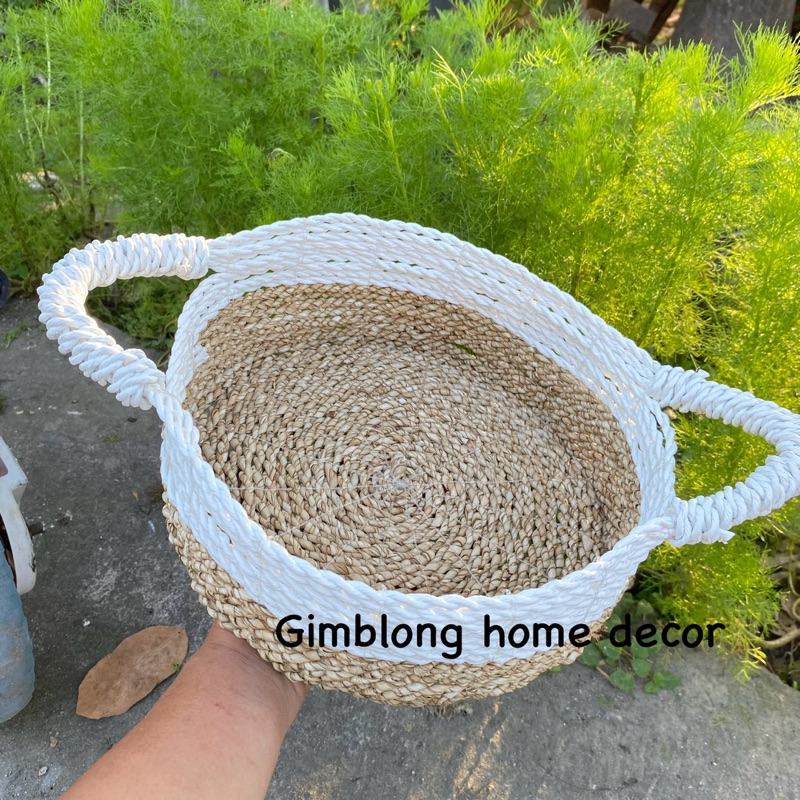 Wadah hampers mendong | Tempat hampers bulat