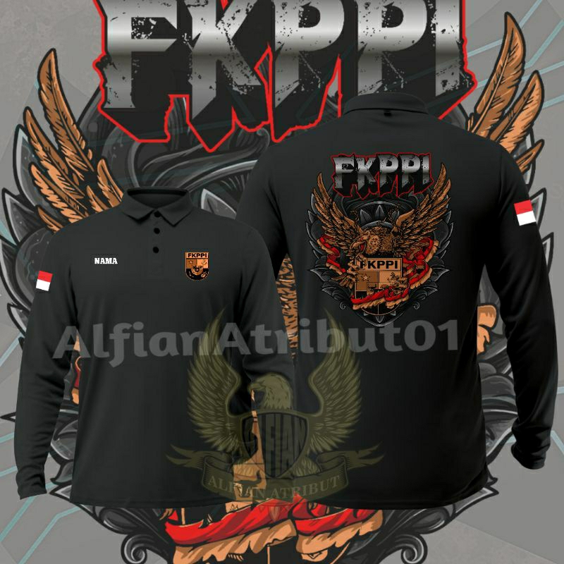 kaos kerah polo fkppi,kaos polo fkppi lengan panjang free nama