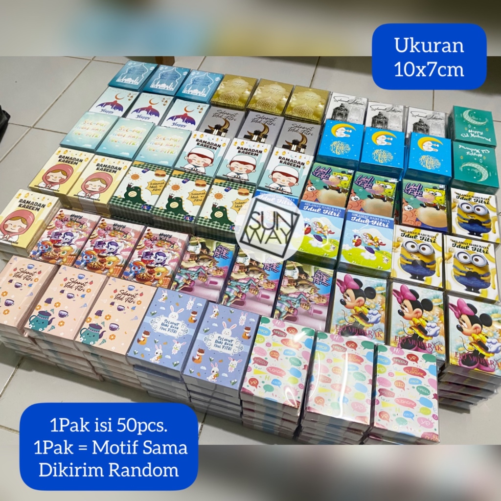 

Tk1- (1 Pak Isi 50Pcs) Amplop Lebaran Idul Fitri Pendek / Amplop Idul Fitri Karakter/ Angpao Lebaran