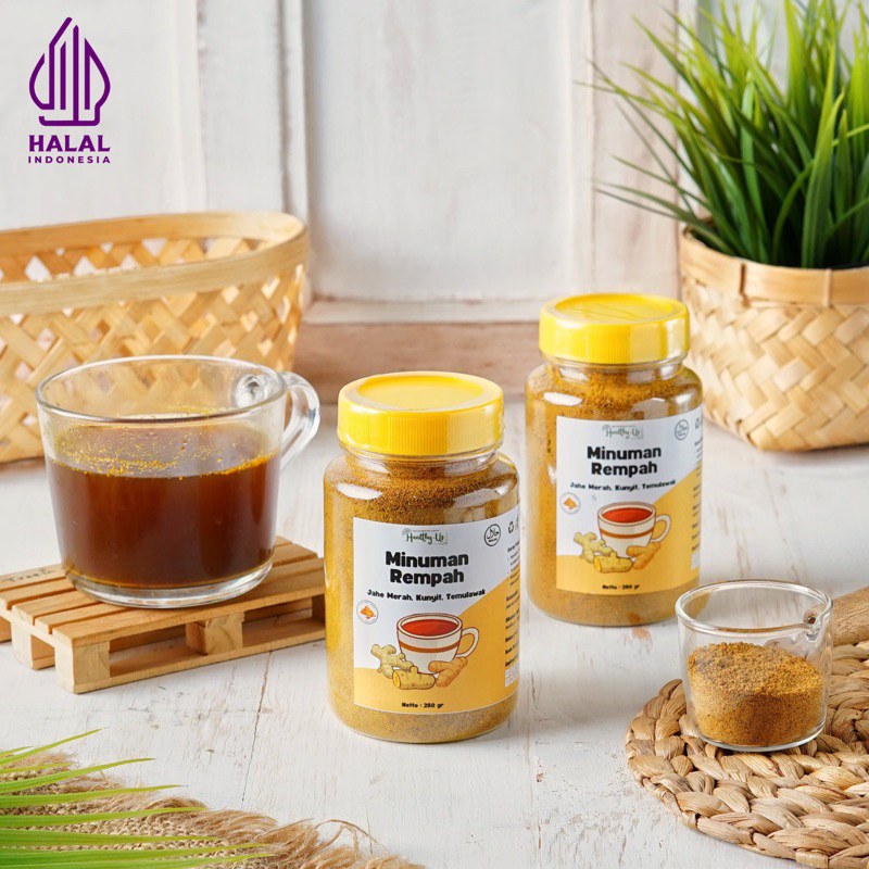 

Minuman Rempah Instant Jahe Merah, Kunyit, Temulawak, Gula Aren
