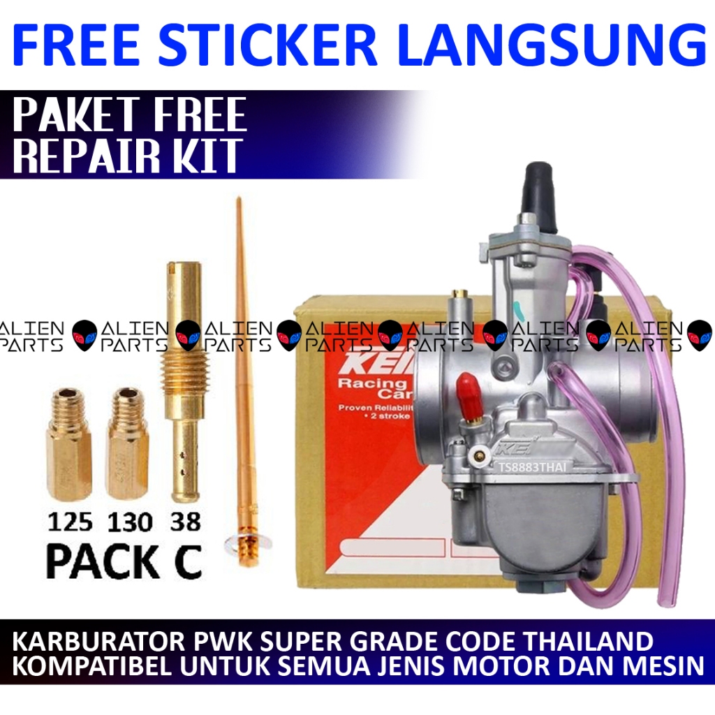 (PAKET) KARBURATOR PWK FULLSET REPAIR KIT PWK 24 26 28 30 32 34 KARBU PE SEPAKET SMASH SHOGUN SKYWAV