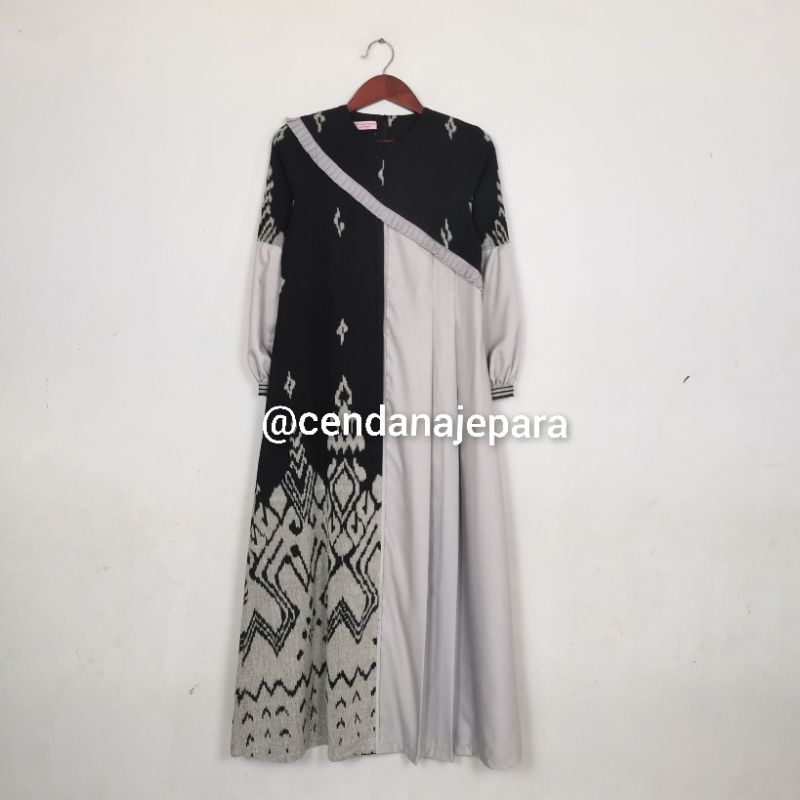 Gamis tenun SHIDQIYAH baju tenun Jepara gamis premium gamis jumbo gamis murah