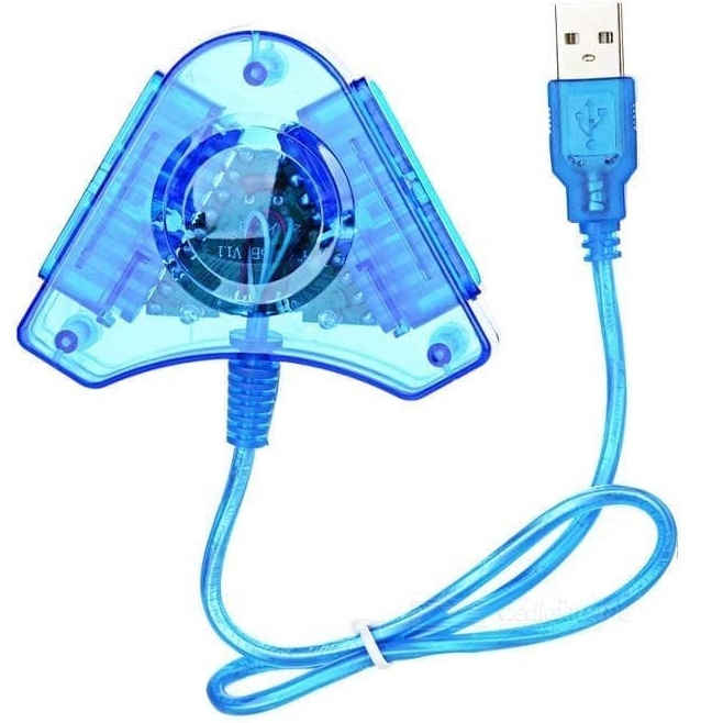 converter Stick PS2 to USB PlayStation  converter ps 2  converter ps 2 biru