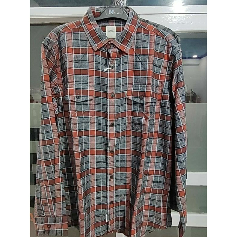Kemeja Flanel pria USED original by E-ONE 006