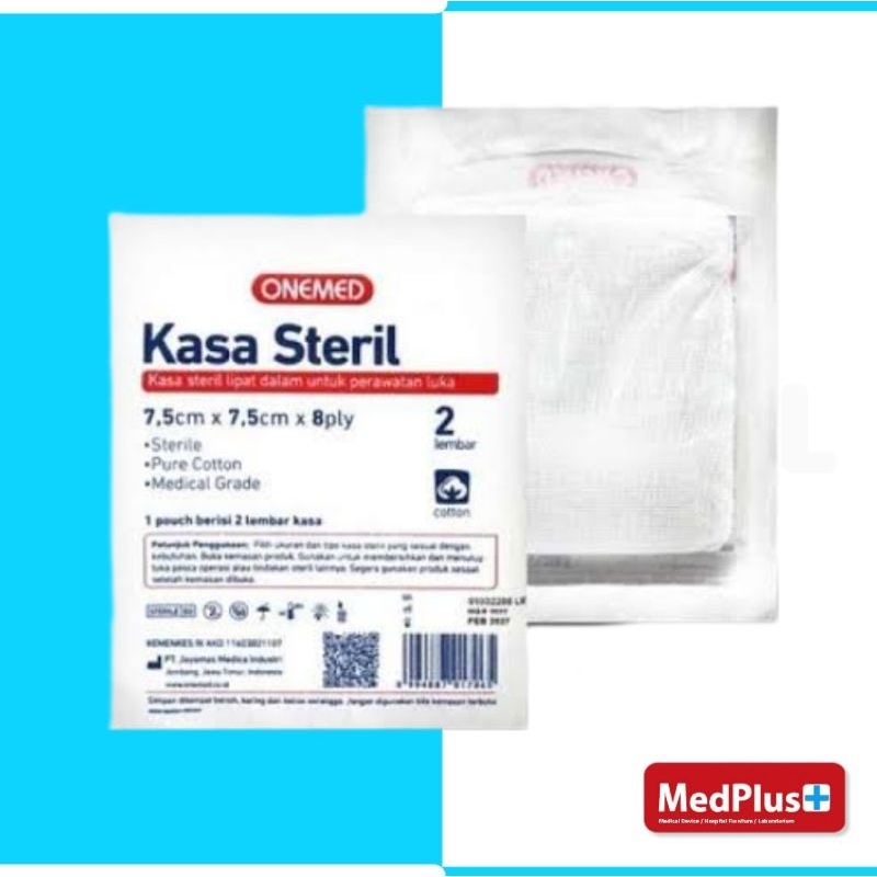 Kasa Steril 782 Onemed 7,5 x 7,5Cm 8 ply Isi 2 Lembar / Pack