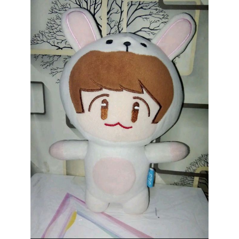 READY DOLL OPPA BAEKHYUN 20CM BUNNY ORIGINAL FANSITE