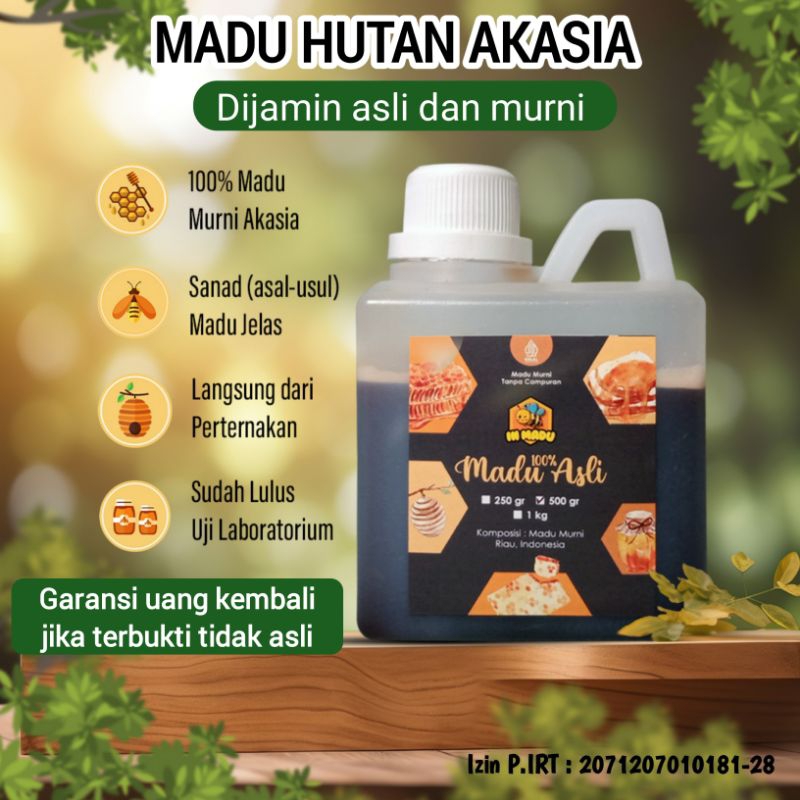 

Madu Mellifera Akasia Crassicarpa Dijamin Asli dan Murni 100% Kemasan 500 gr