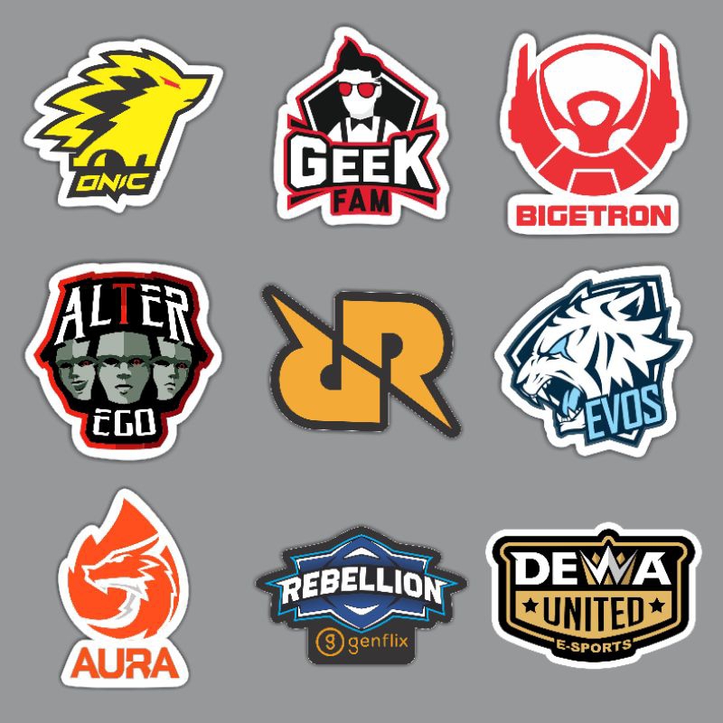 

STIKER tim MPL ML Mobile Legends MLBB EVOS, RRQ