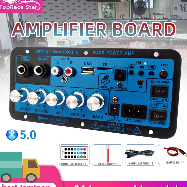 Amplifier Board Audio Bluetooth USB Radio TF DIY Subwoofer D1 D6 D2 D1 Amplifiers Untuk Speaker AC 2