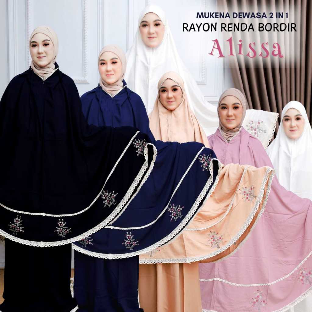 Mukena Rayon Renda Bordir Alissa