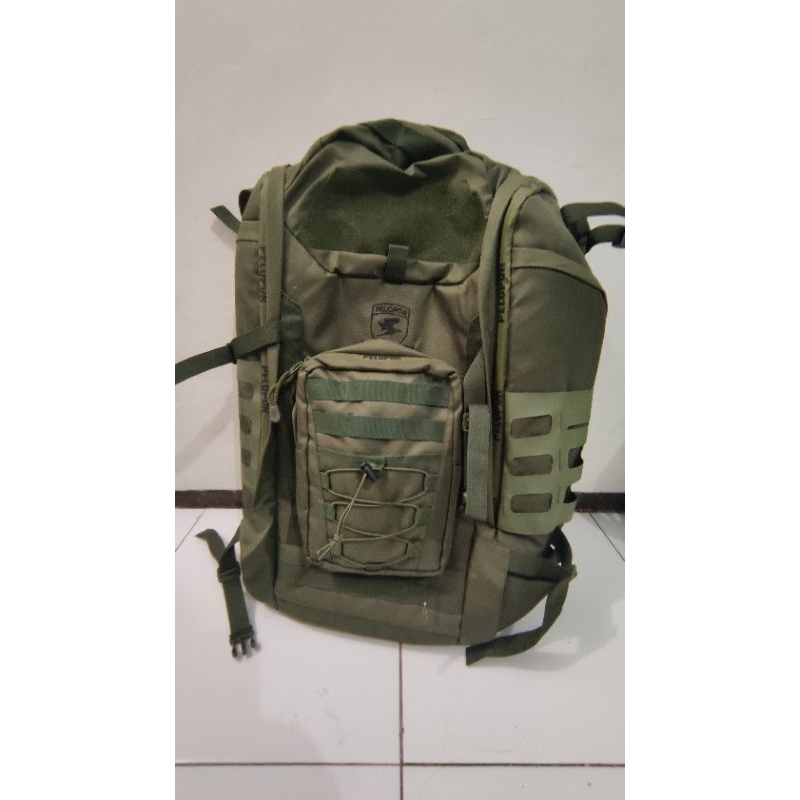 Tas ransel hijau Brimob