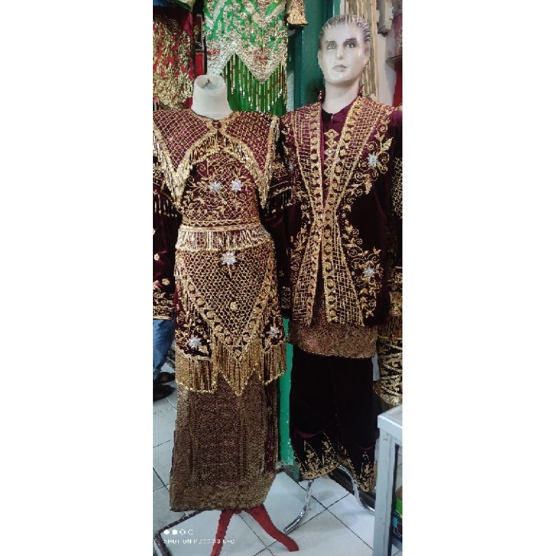 Baru Baju Penganten Padang Minang Kain Songket Original Pandai Sikek Motif Terbaru