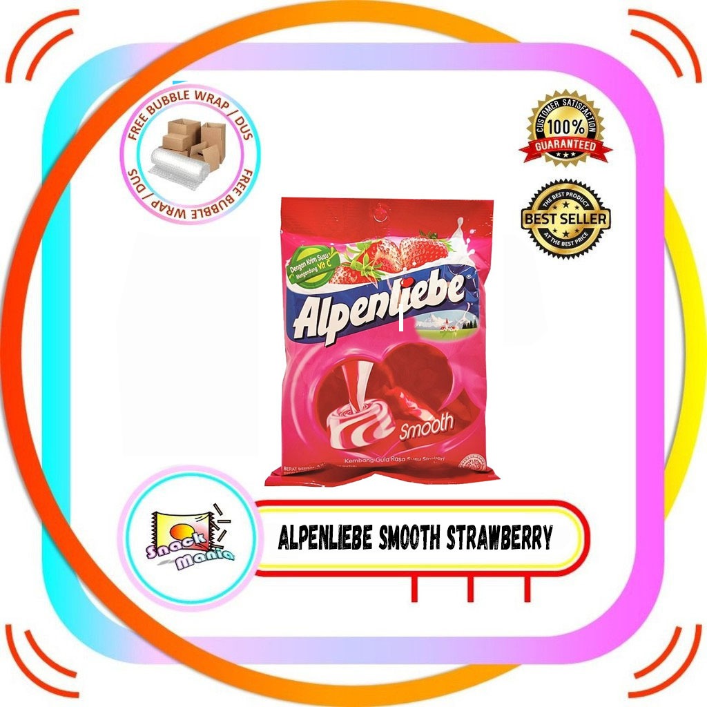 

Alpenliebe Strawberry Milk Smooth Candy ~ 112.5 gr Permen Susu Stroberi